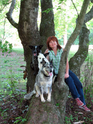 Vickey and her dogs